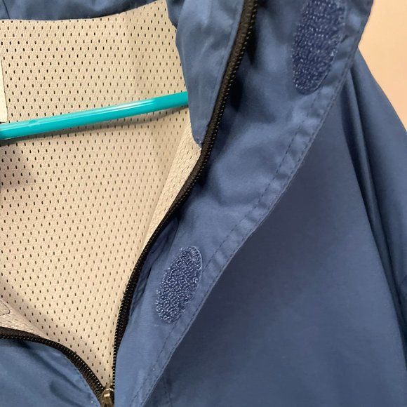 Ladies Blue Fall/Spring Zip Front Rain Jacket GAP 2XL - Picture 3 of 4